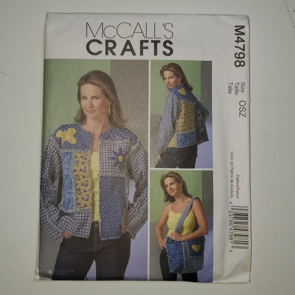 McCall's Crafts M4798 Quilted Vest Pattern Unused